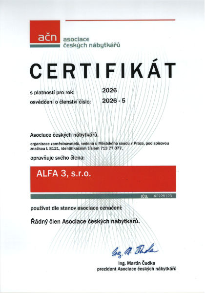 asociace ceskych nabytkaru certifikat