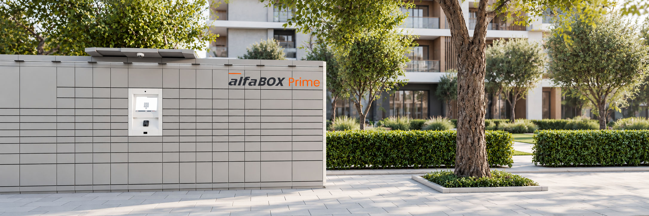 alfaBOX Prime v městském parku – vizualizace alfaBOX Prime v městském parku – vizualizace