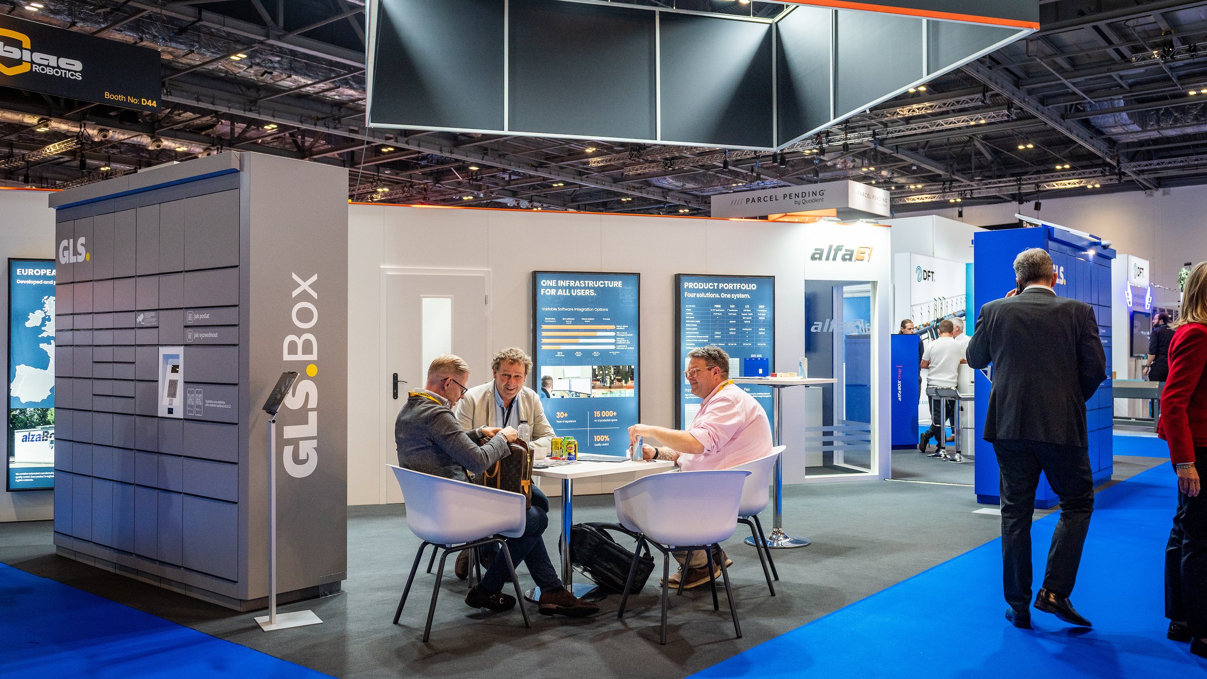Stánek ALFA 3 (E42) na Parcel+Post Expo 2026 v Londýně, kde byla ILA představena veřejnosti Stánek ALFA 3 (E42) na Parcel+Post Expo 2026 v Londýně, kde byla ILA představena veřejnosti