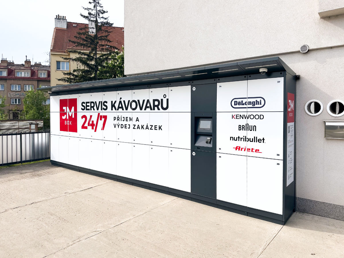Servisní výdejní box společnosti JM Servis 