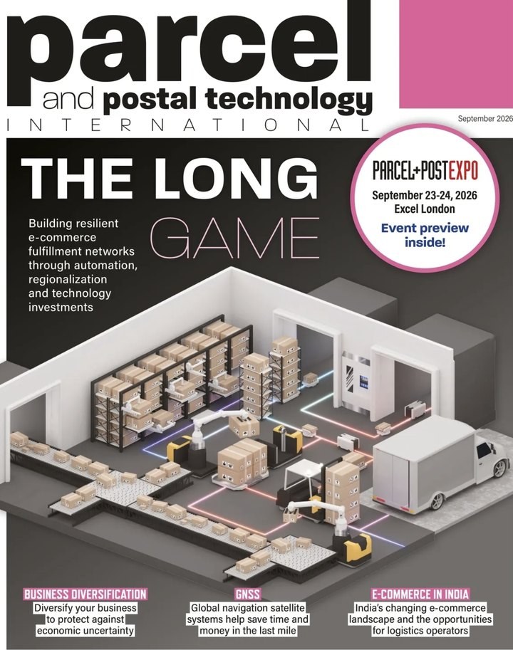 Obálka zářijového vydání odborného magazínu Parcel and Postal Technology International 2026. 
