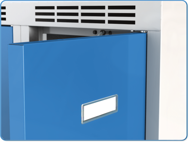 Dělená šatní skříňka ALDOP 1800 x 750 x 500 systém větrání na čelní hraně horní příčky