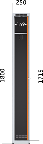 Šatní skříňka Aldur s rozměry 250x1800