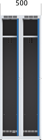 Snížená šatní skříňka ALDUR 1500 x 500 x 500