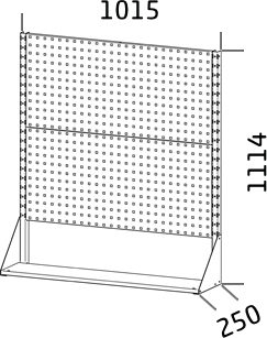  Stacionární systémový stojan 1114 x 1015 x 250