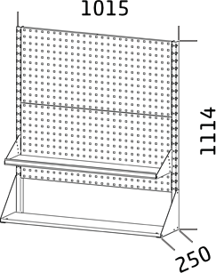  Stacionární systémový stojan 1114 x 1015 x 250