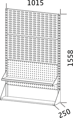  Stacionární systémový stojan 1558 x 1015 x 250 výkres