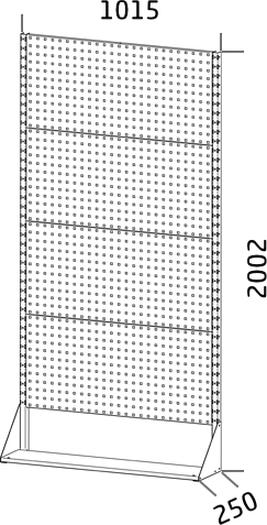 Přístavný stacionární systémový stojan 2002 x 985 x 250