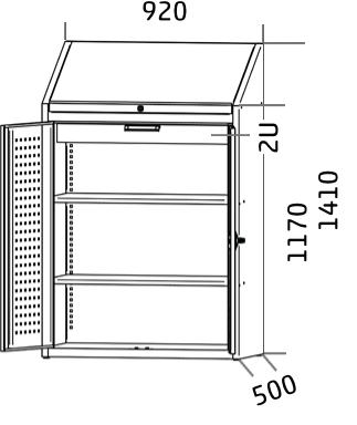  Dílenská skříň UNI 1410 x 920 x 500