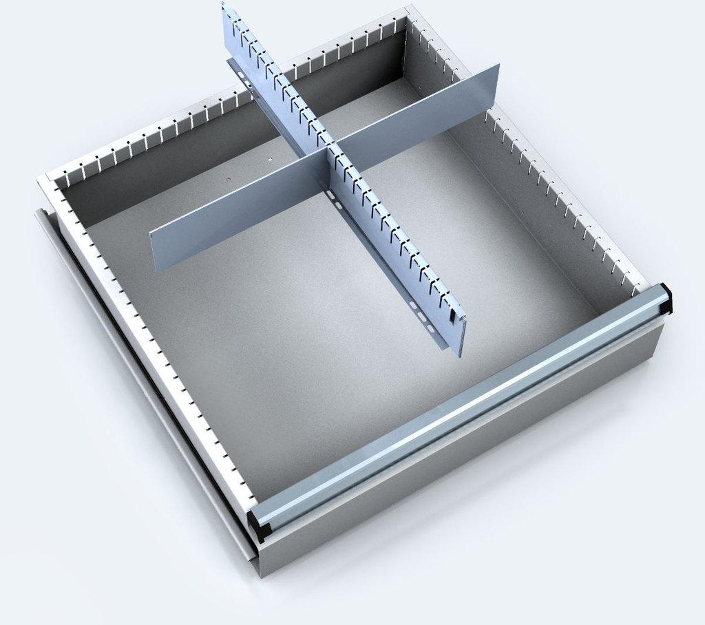 Dělicí materiál zásuvky 3U 27E x 27E - 4 díly -  Dělicí materiál zásuvky 3U 27E x 27E - 4 díly DMZ 2727 3U 4P