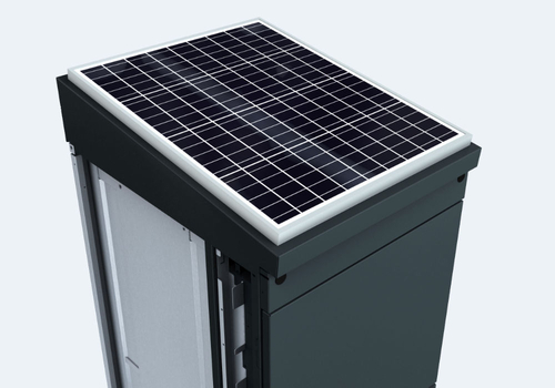 Sešikmené víko se solárním panelem pro exteriérové skříňové jednotky 530