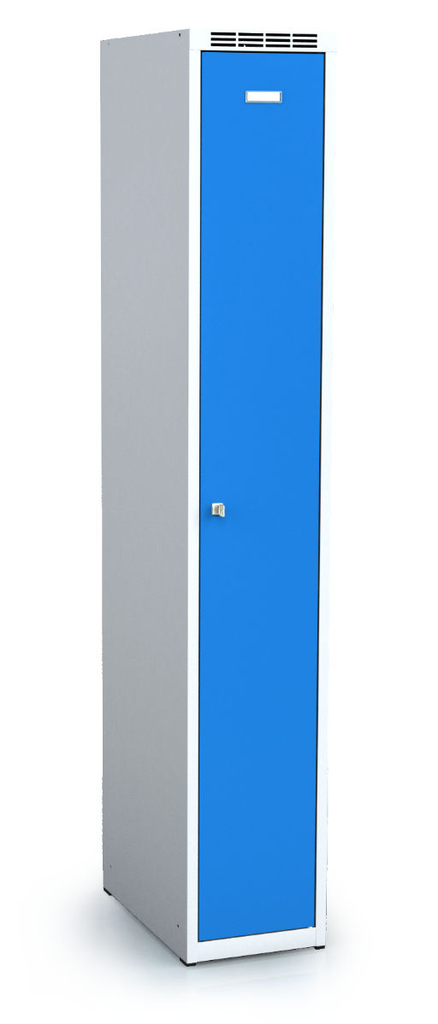 Šatní skříňka ALSIN 1800 x 300 x 500 - Skříň šatní s jednoplášťovými dveřmi, sokl v = 40 mm, šíře oddělení 300 mm, počet oddělení - 1, počet dveří v oddělení - 1, v odd. 270 mm od víka police, na spodní straně police tyč se třemi plast. háčky.