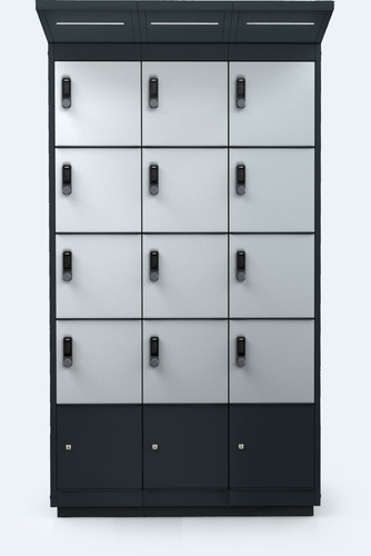 Nabíjecí sestava pro elektrokola - 12x dveře - LED