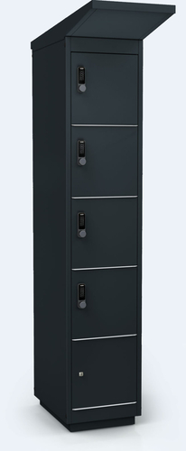 Nabíjecí sestava pro elektrokola - 4x dveře - Ocelová skříň pro dobíjení baterií elektrokol – model s 4 dveřmi