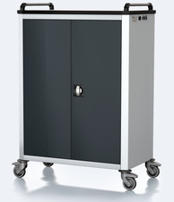Vozík pro nabíjení notebooků / tabletů 1340 x 915 x 540 - CC 40 2 10 M 7035 7016