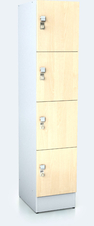 Premium šatní skříňka se čtyřmi uzamykatelnými schránkami ALFORT DD 1920 x 400 x 520 - f3s4014sdd-briza