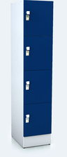 Premium šatní skříňka se čtyřmi uzamykatelnými schránkami ALFORT AD 1920 x 400 x 520 - f3s4014sad_7035_5010
