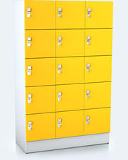 Premium šatní skříňka s patnácti uzamykatelnými schránkami ALFORT AD 1920 x 1200 x 520 - f3s4035sad_1023