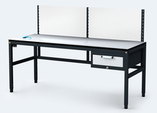 ESD Pracovní stůl ALGERS - 1220 - 1460 x 1800 x 800 - kontejner - perfo - gpl180zh80sk02esd-2