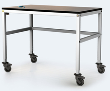 ESD Pracovní stůl ALGERS - 745 – 825 x 1200 x 800 - pojízdný - gpl120zh80pojesd-7035-2