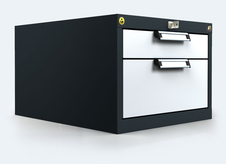 Závěsný univerzální ESD kontejner pro pracovní stoly 351 x 480 x 600 - 2x zásuvka - dk2u6u2as-3