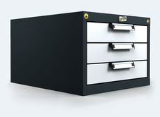 Závěsný univerzální ESD kontejner pro pracovní stoly 351 x 480 x 600 - 3x zásuvka - dk2u6u3as-3