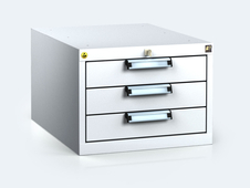 Závěsný univerzální ESD kontejner pro pracovní stoly 351 x 480 x 600 - 3x zásuvka - Závěsný univerzální ESD kontejner pro pracovní stoly 351 x 480 x 600 - 3x zásuvka
