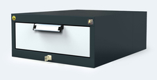 Závěsný univerzální ESD kontejner pro pracovní stoly 218 x 480 x 600 - 1x zásuvka - dk2u3u1as-2