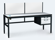 ESD Pracovní stůl ALGERS - 1220 - 1460 x 1800 x 800 - kontejner - perfo