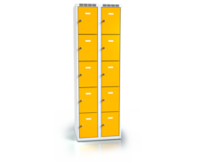Šatní skříňka s deseti uzamykatelnými schránkami ALSIN 1800 x 600 x 500 - a2m3025o_7035_1023_c1_z