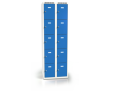 Šatní skříňka s deseti uzamykatelnými schránkami ALSIN 1800 x 600 x 500 - a2m3025o_7035_5012_c1_z