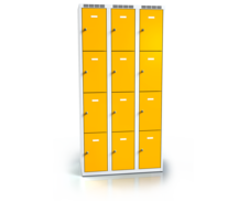 Šatní skříňka s dvanácti uzamykatelnými schránkami ALSIN 1800 x 900 x 500 - a2m3034o_7035_1023_c1_z