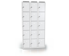 Šatní skříňka s patnácti uzamykatelnými schránkami ALSIN 1800 x 900 x 500