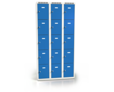 Šatní skříňka s patnácti uzamykatelnými schránkami ALSIN 1800 x 900 x 500 - a2m3035o_7035_5012_c1_z
