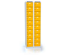 Šatní skříňka s dvaceti uzamykatelnými schránkami ALSIN 1800 x 600 x 500 - a2m30210s_7035_1023_c1_z
