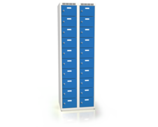 Šatní skříňka s dvaceti uzamykatelnými schránkami ALSIN 1800 x 600 x 500 - a2m30210s_7035_5012_c1_z