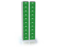 Šatní skříňka s dvaceti uzamykatelnými schránkami ALSIN 1800 x 600 x 500 - a2m30210s_7035_6024_c1_z