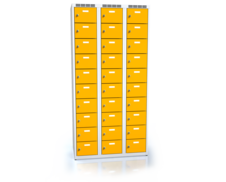 Šatní skříňka s třiceti uzamykatelnými schránkami ALSIN 1800 x 900 x 500 - a2m30310s_7035_1023_c1_z