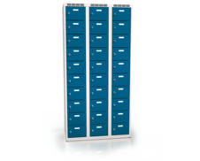 Šatní skříňka s třiceti uzamykatelnými schránkami ALSIN 1800 x 900 x 500 - a2m30310s_7035_5009_c1_z