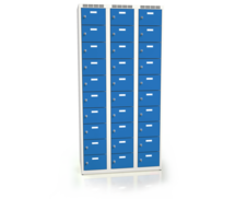 Šatní skříňka s třiceti uzamykatelnými schránkami ALSIN 1800 x 900 x 500 - a2m30310s_7035_5012_c1_z