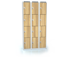 Šatní skříňka s dvanácti uzamykatelnými schránkami ALDERA 1800 x 900 x 500 - d3m3034o_7035_dub_c1_z