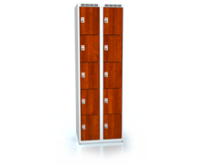 Šatní skříňka s deseti uzamykatelnými schránkami ALDERA 1800 x 600 x 500 - d3m3025o_7035_tresen