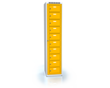 Šatní skříňka na distribuci pracovních oděvů 1800 x 400 x 500 - p3m40110s_7035_1023_c1_z